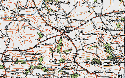 Old map of Black Dog in 1919