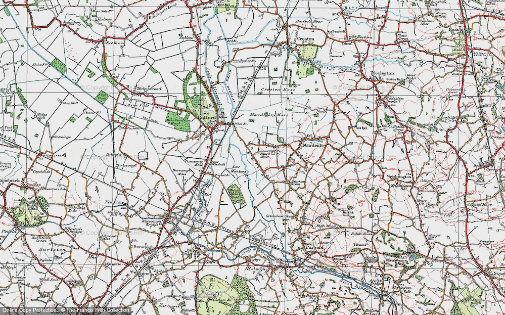 Old Map of Black Moor, 1924 in 1924