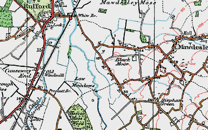 Old map of Black Moor in 1924