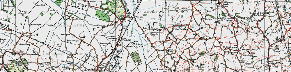 Old map of Black Moor in 1924