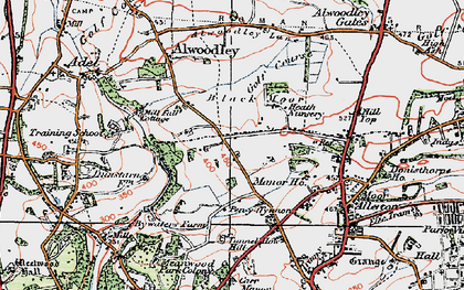 Old map of Black Moor in 1925