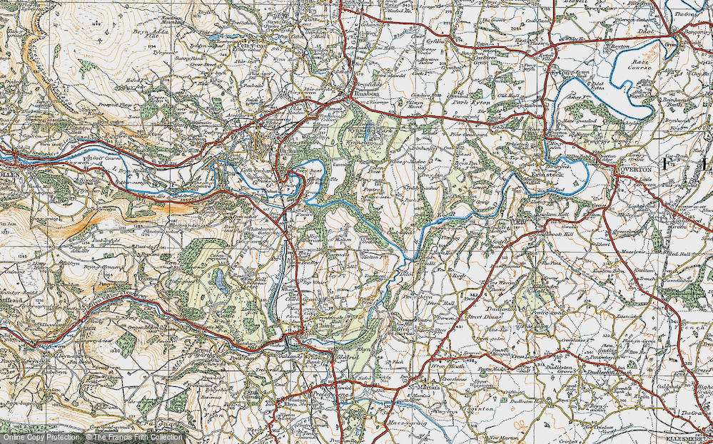 Old Map of Black Park, 1921 in 1921
