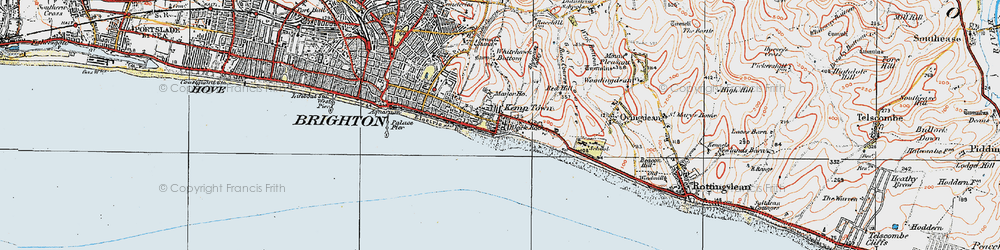 Old map of Black Rock in 1920