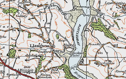 Old map of Black Tar in 1922