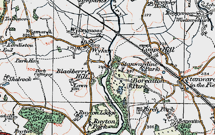 Old map of Limpit Hill in 1921
