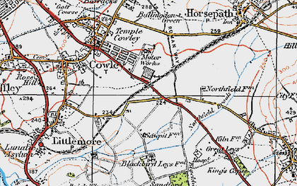 Old map of Blackbird Leys in 1919
