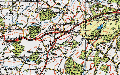 Old map of Tickerage Wood in 1920