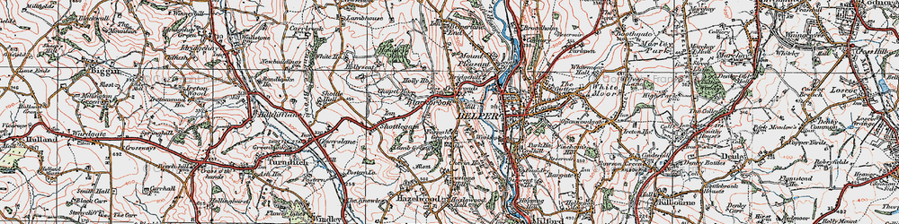 Old map of Lumb Grange in 1921
