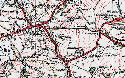 Old map of Blackbrook in 1923