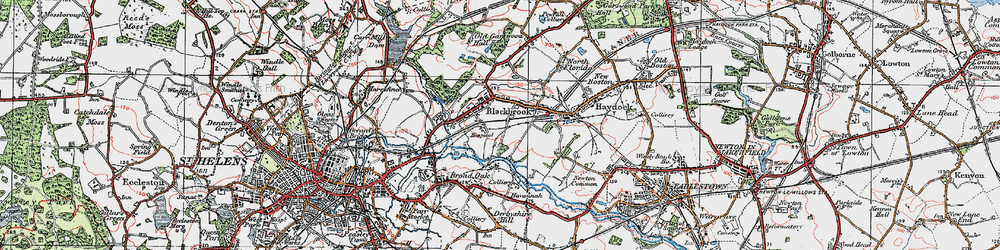 Old map of Blackbrook in 1924