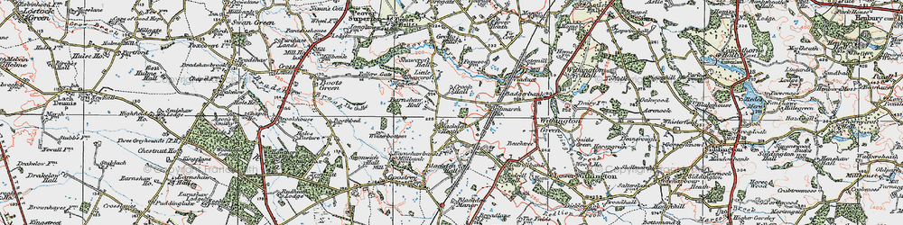 Old map of Blackden Heath in 1923
