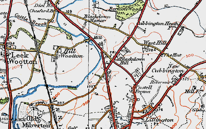 Old map of Blackdown in 1919