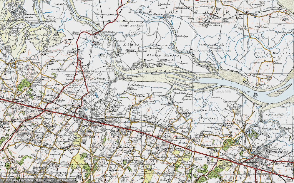 Old Map of Blacketts, 1921 in 1921