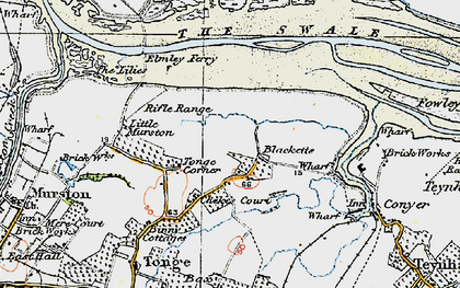 Old map of Blacketts in 1921