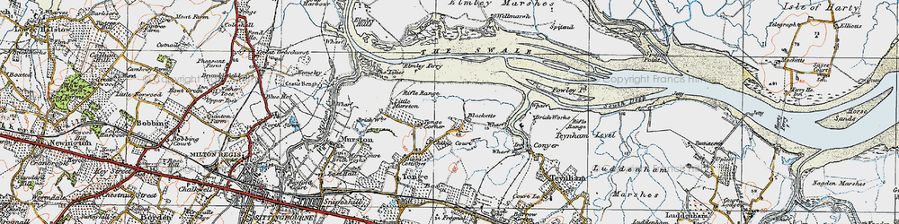 Old map of Blacketts in 1921