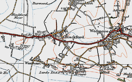 Old map of Blackford in 1919