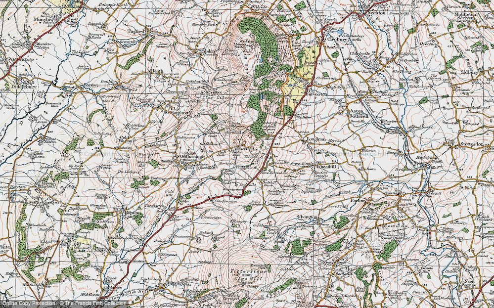 Old Map of Blackford, 1921 in 1921