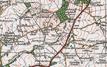 Old map of Blackford in 1921