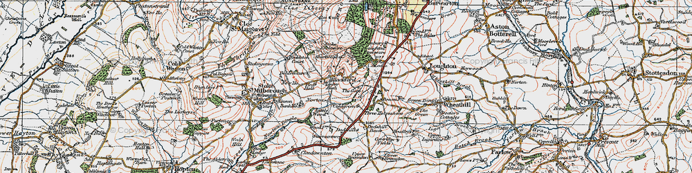 Old map of Blackford in 1921