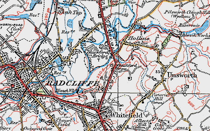 Old map of Blackford Bridge in 1924
