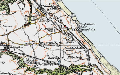 Old map of Benridge in 1925