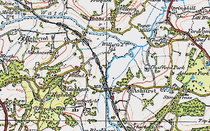 Old map of Blackham in 1920