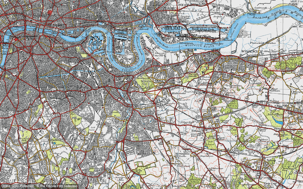 Old Map of Blackheath, 1920 in 1920