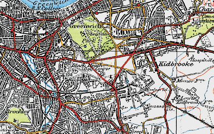 Old map of Blackheath in 1920