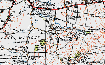 Old map of Blackland in 1919
