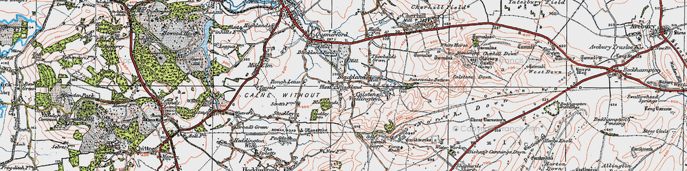 Old map of Blackland Wood in 1919