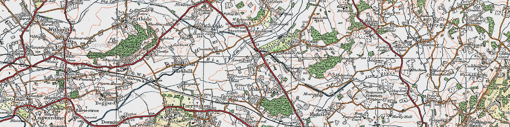 Old map of Blacklands in 1920