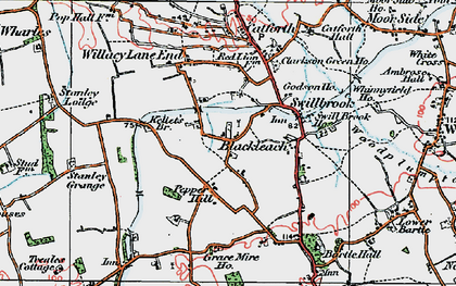 Old map of Blackleach in 1924