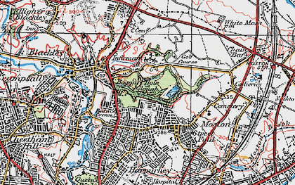 Old map of Blackley in 1924