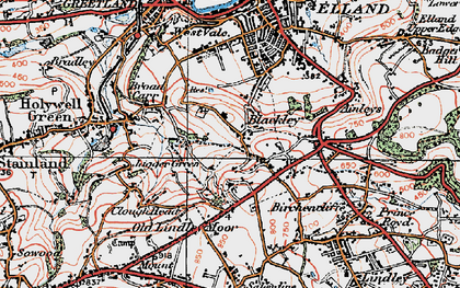 Old map of Blackley in 1925