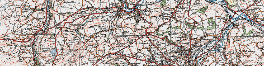 Old map of Blackley in 1925