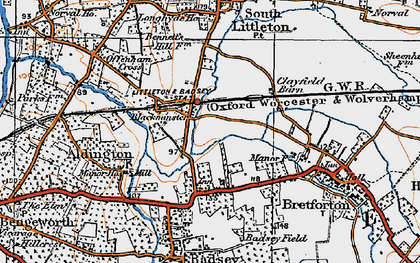 Old map of Blackminster in 1919