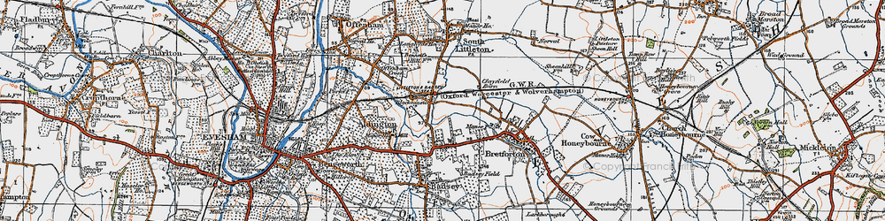 Old map of Blackminster in 1919