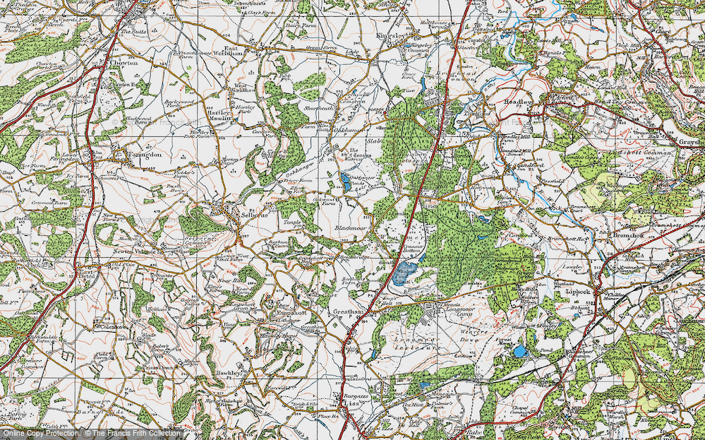 Old Map of Blackmoor, 1919 in 1919