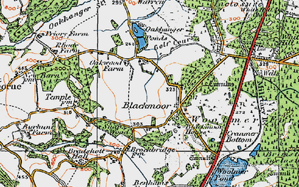 Old map of Blackmoor Ho in 1919
