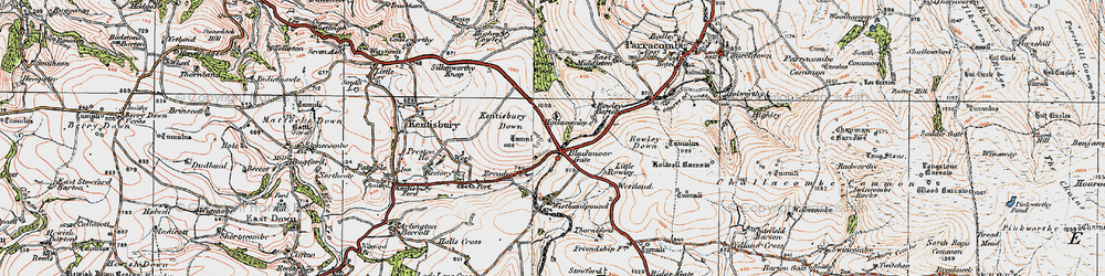 Old map of Blackmoor Gate in 1919