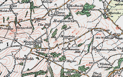 Old map of Blackmore in 1921