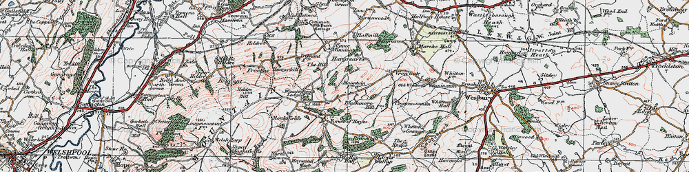 Old map of Winnington in 1921