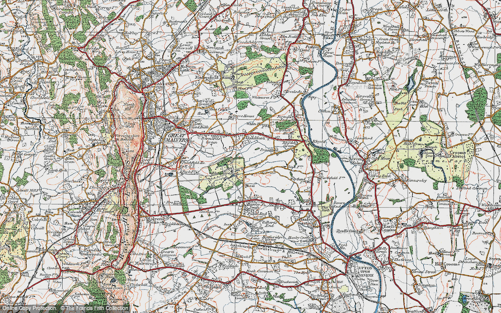 Old Map of Blackmore End, 1920 in 1920