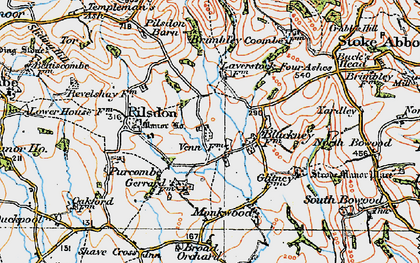 Old map of Blackney in 1919