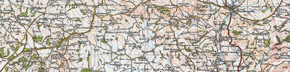 Old map of Blackney in 1919