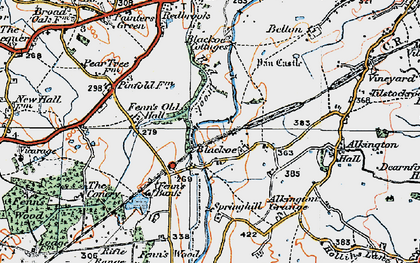 Old map of Blackoe in 1921