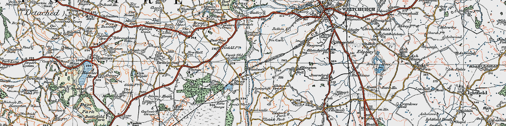 Old map of Blackhoe Cottages in 1921