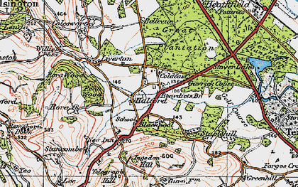Old map of Blackpool in 1919