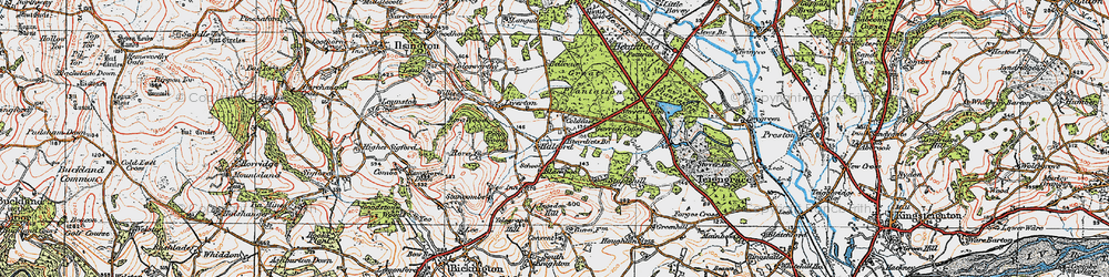 Old map of Belle Vue in 1919