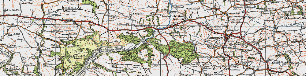 Old map of Canaston Bridge in 1922